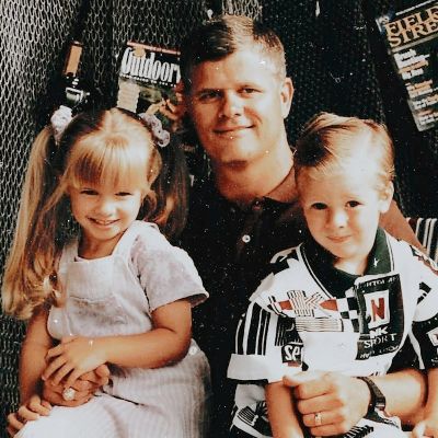 Cayden Boyd and Jenna Boyd with father Mike Boyd.